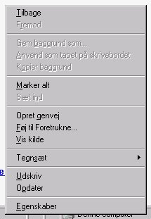 Dette er bare én af de hjælpemenuer,
der kan kaldes frem ved at klikke på højre musetast.