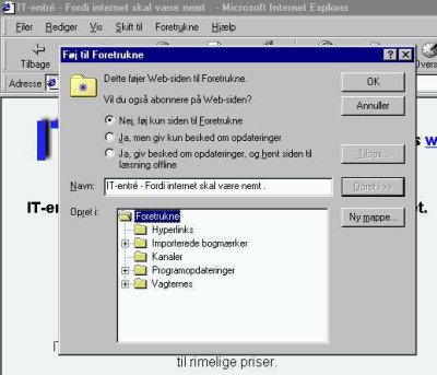 Her kan du vlge
at lgge genvejen ind i et underbibliotek
eller at oprette en ny kategori i en ny mappe (bibliotek).