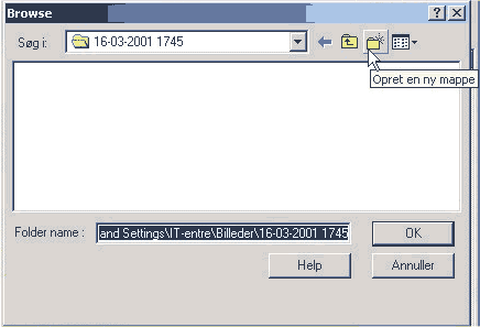 Klik p ikonet for "Opret en ny mappe